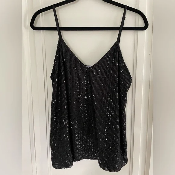 CJLA size medium black sequin tank - Picture 1 of 3
